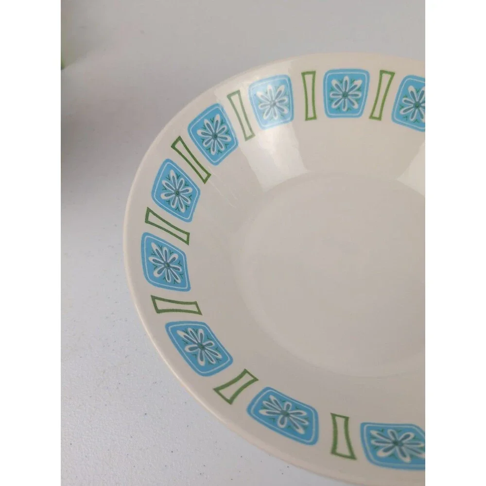 VTG Style House Ironstone Nordic Retro Serving Bowl 9.5 Inch  MCM